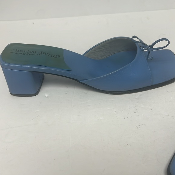 Vintage Charles David designed by Nathalie M Original Leather Heeled Sandal 6.5 - Picture 7 of 11